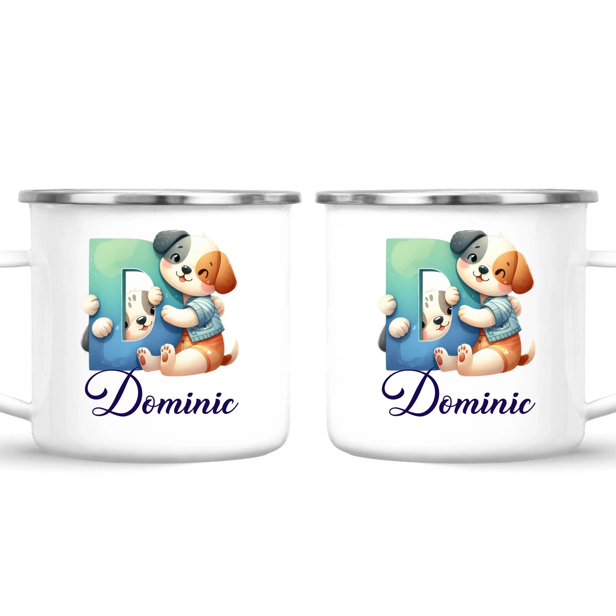 Personalised Cute Animal Alphabet Kids Mug – Custom Name Cup with Animal Letter Design | 11 oz, 6 oz & Enamel Options