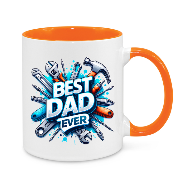 Best Dad Ever Mug – Tool-Themed 11oz Coffee Cup – Perfect Gift for Handy Dads, Father’s Day or Birthday
