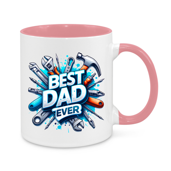Best Dad Ever Mug – Tool-Themed 11oz Coffee Cup – Perfect Gift for Handy Dads, Father’s Day or Birthday