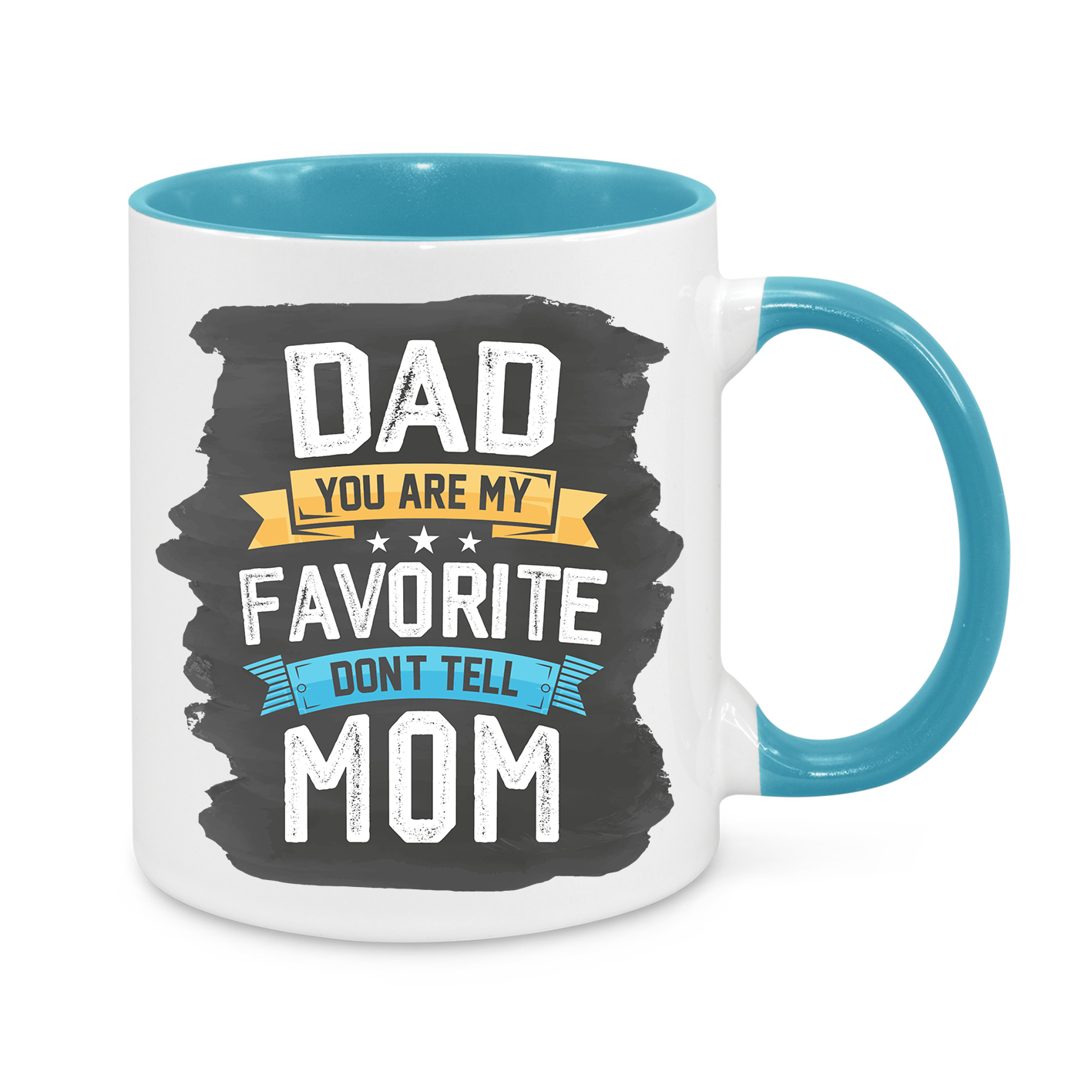 Funny Dad Mug - 11oz Personalised Coffee Cup - Dad You Are My Favorite Don’t Tell Mom - Father’s Day Gift - Funny Gift for Dads from Kids - Novelty Coffee Mug for Dad