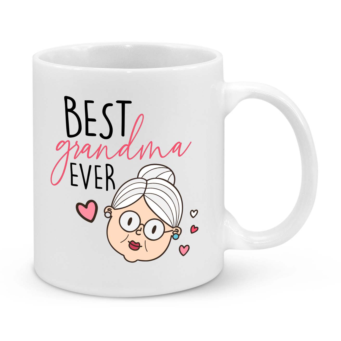 Best Grandma Ever – Cute & Funny Personalised Grandma Mug | Thoughtful Gift for Nana, Granny, or Gigi