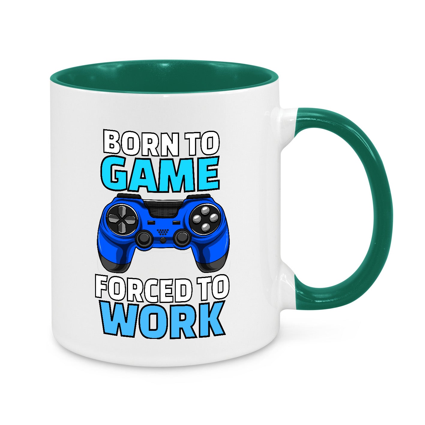 Born to Game, Forced to Work – Funny Gamer Mug