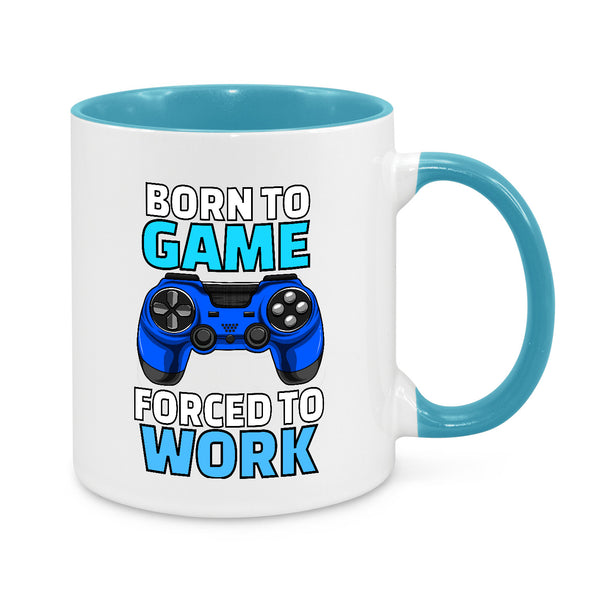 Born to Game, Forced to Work – Funny Gamer Mug