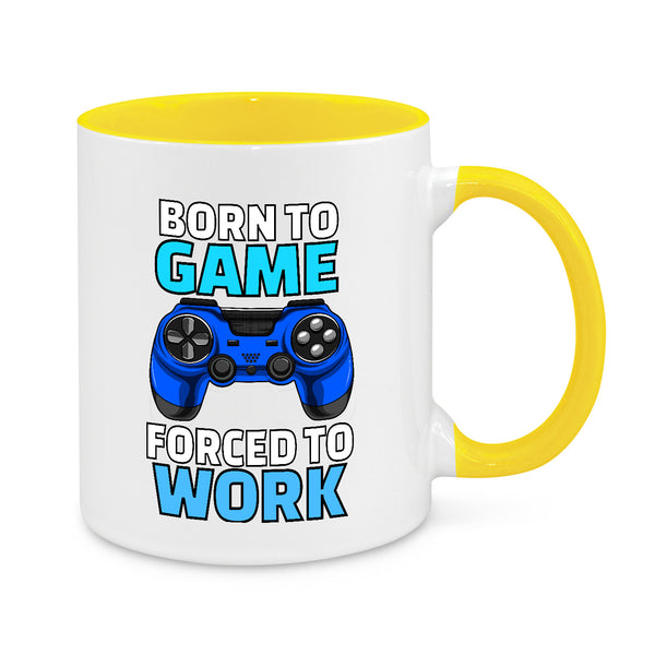 Born to Game, Forced to Work – Funny Gamer Mug