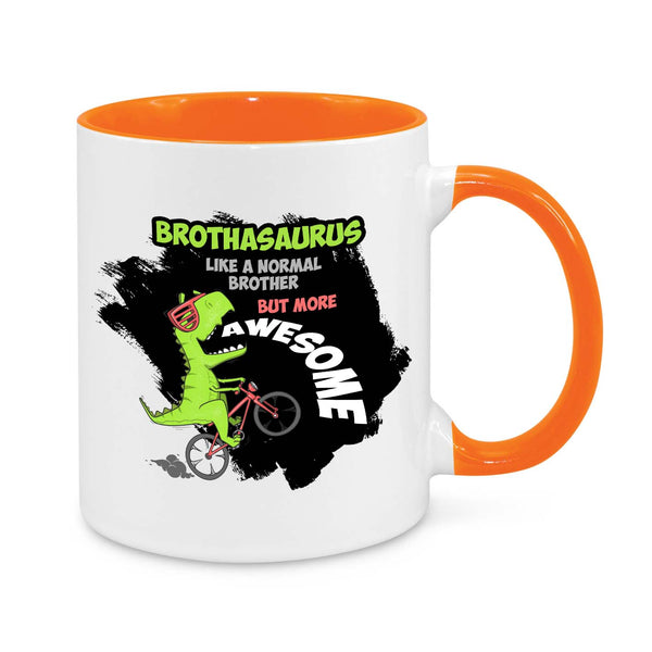 Brothasaurus Mug – Funny Dinosaur Gift for Brothers, Birthday & Christmas Present
