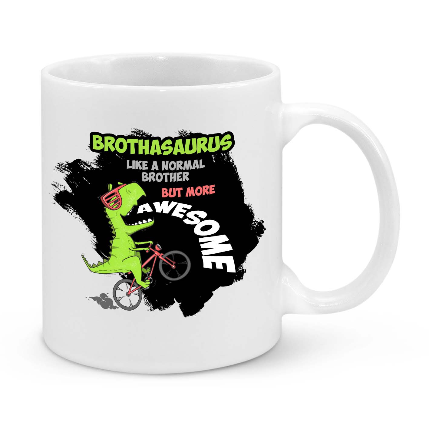 Brothasaurus Mug – Funny Dinosaur Gift for Brothers, Birthday & Christmas Present