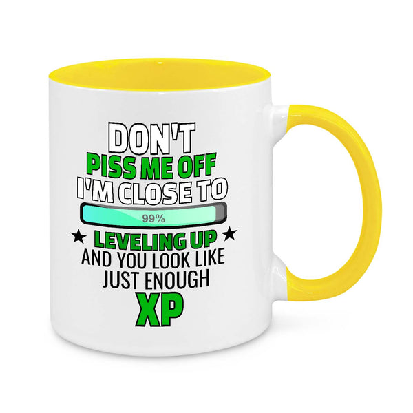 Funny Gamer Mug – Don’t Piss Me Off, I’m Close to Leveling Up!