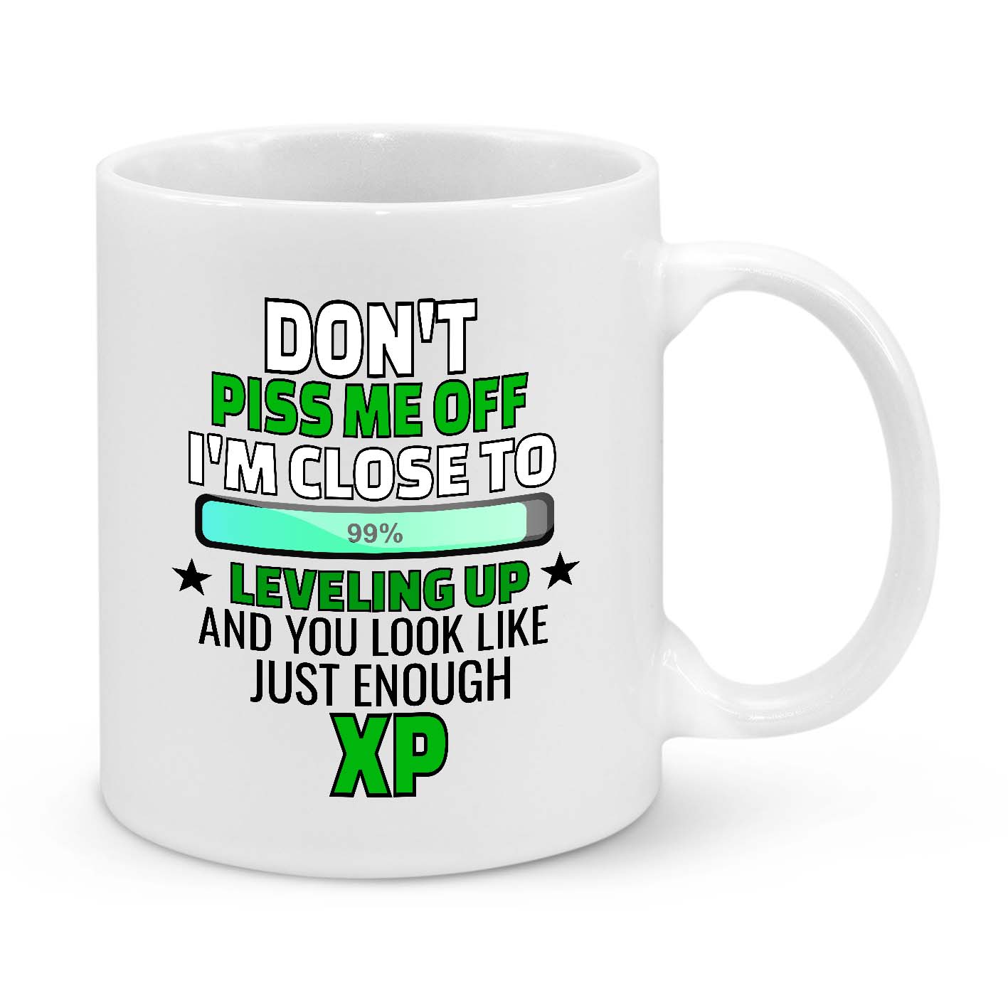 Funny Gamer Mug – Don’t Piss Me Off, I’m Close to Leveling Up!