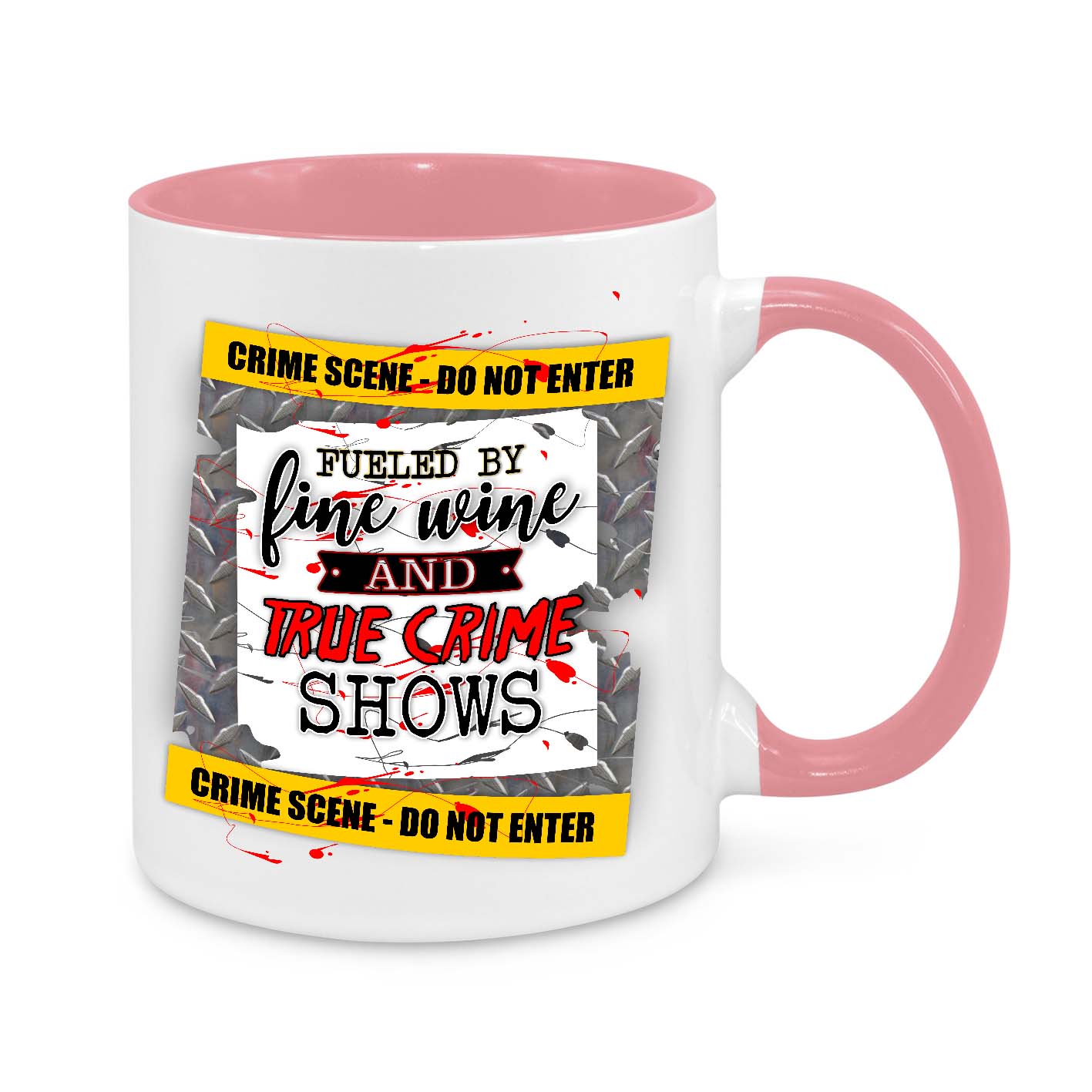 Fueled by Fine Wine and True Crime Novelty Mug