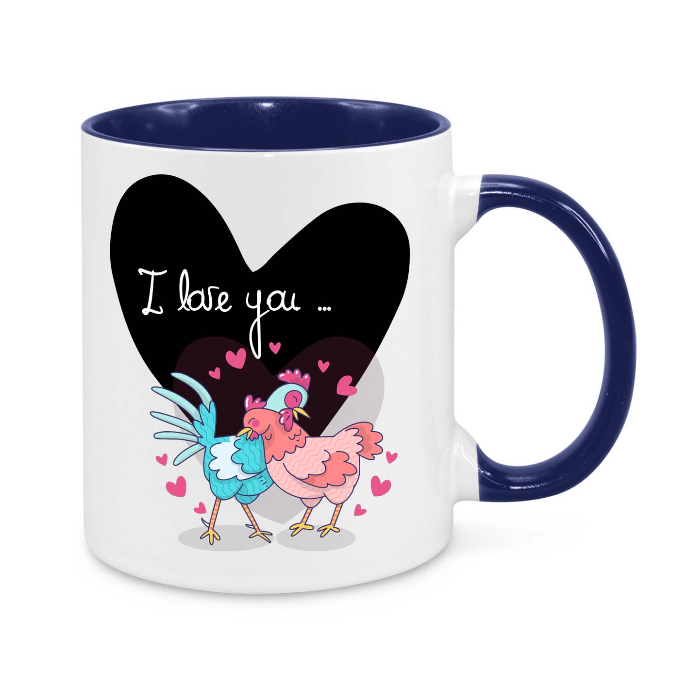 I Love You Mug β Cute Romantic Coffee Cup β Funny Chicken Couple Gift