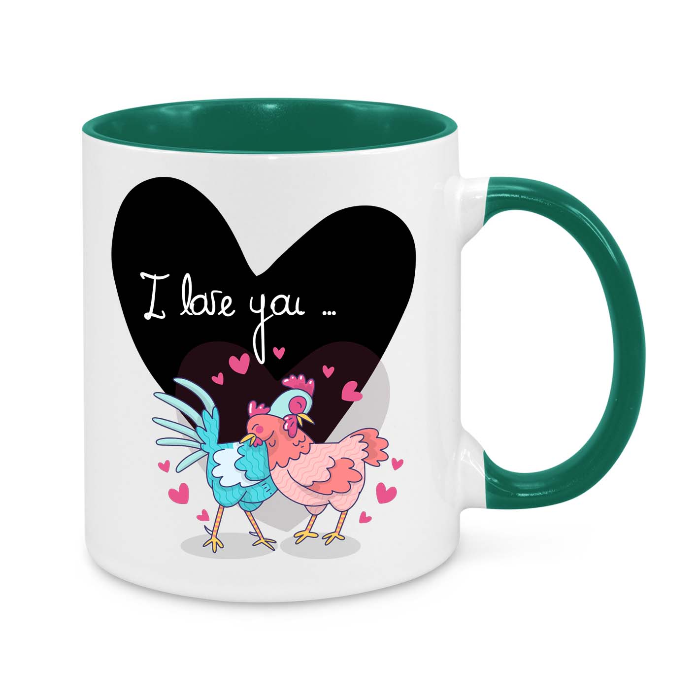 I Love You Mug β Cute Romantic Coffee Cup β Funny Chicken Couple Gift
