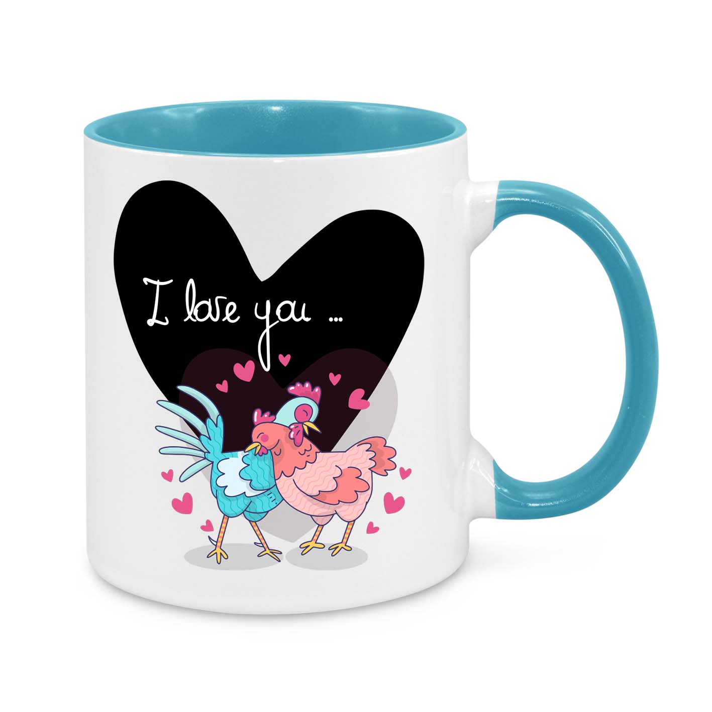 I Love You Mug β Cute Romantic Coffee Cup β Funny Chicken Couple Gift