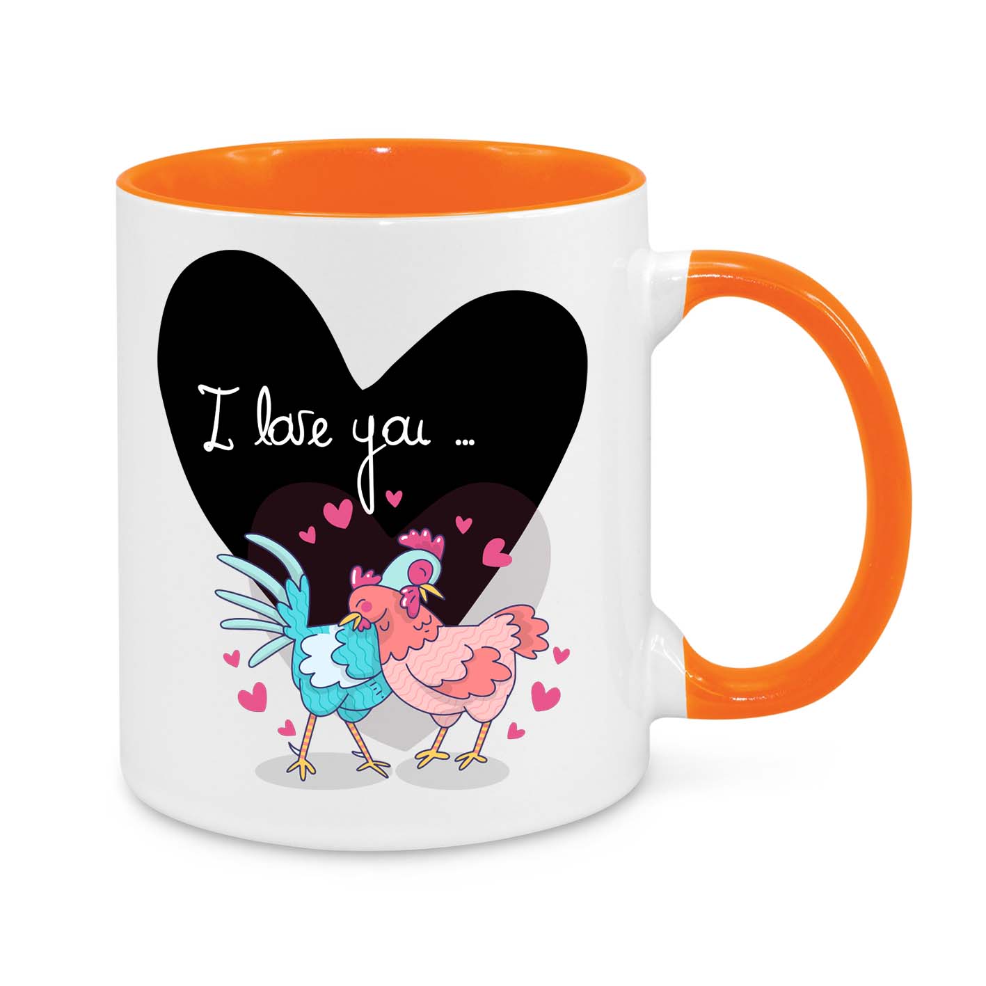 I Love You Mug β Cute Romantic Coffee Cup β Funny Chicken Couple Gift