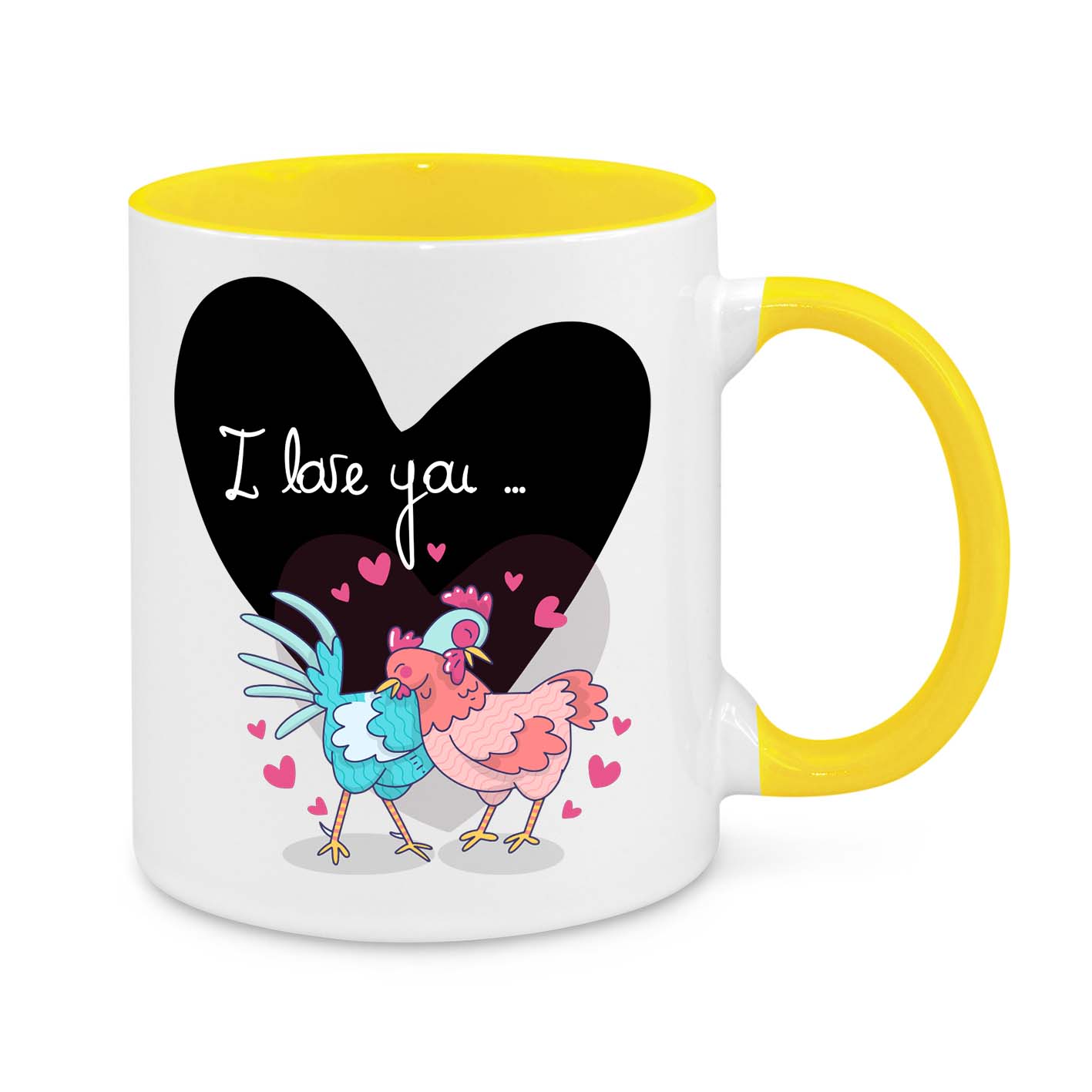 I Love You Mug β Cute Romantic Coffee Cup β Funny Chicken Couple Gift
