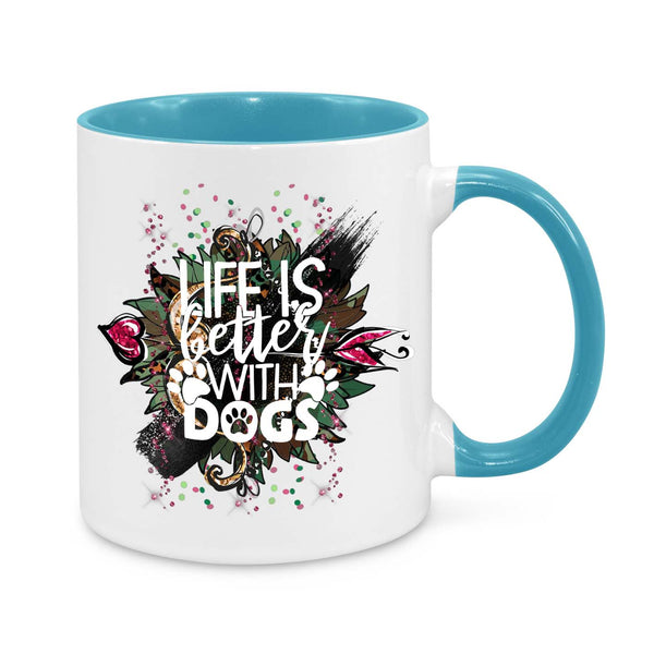 "Life is Better with Dogs" – Personalised Gift Mug for Dog Lovers