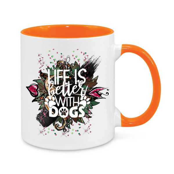 "Life is Better with Dogs" – Personalised Gift Mug for Dog Lovers