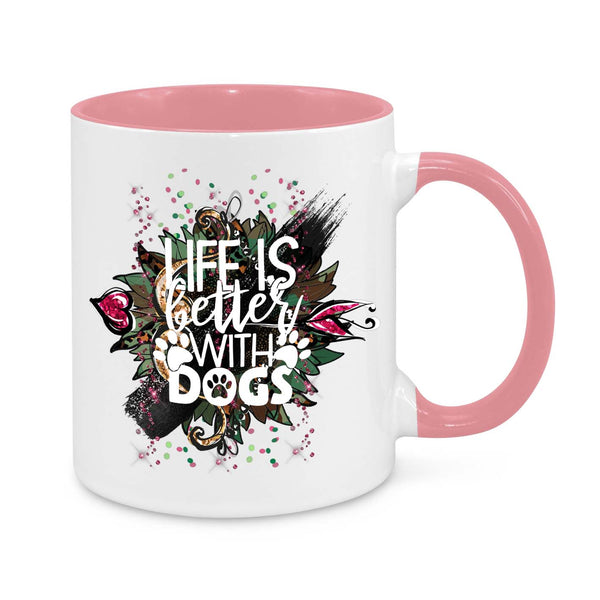 "Life is Better with Dogs" – Personalised Gift Mug for Dog Lovers