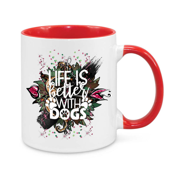 "Life is Better with Dogs" – Personalised Gift Mug for Dog Lovers