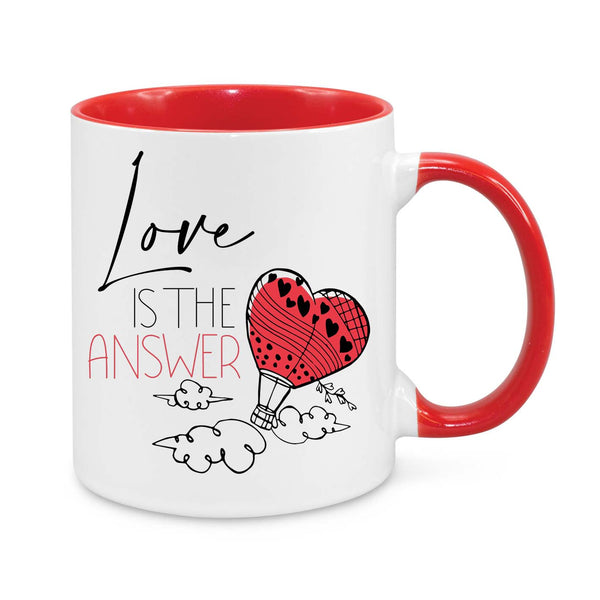Love Is the Answer Mug – Romantic Coffee Cup – Cute Valentine’s Day Gift