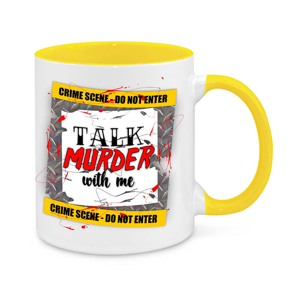 "Talk Murder With Me" True Crime Coffee Mug – A Must-Have for Crime Junkies!
