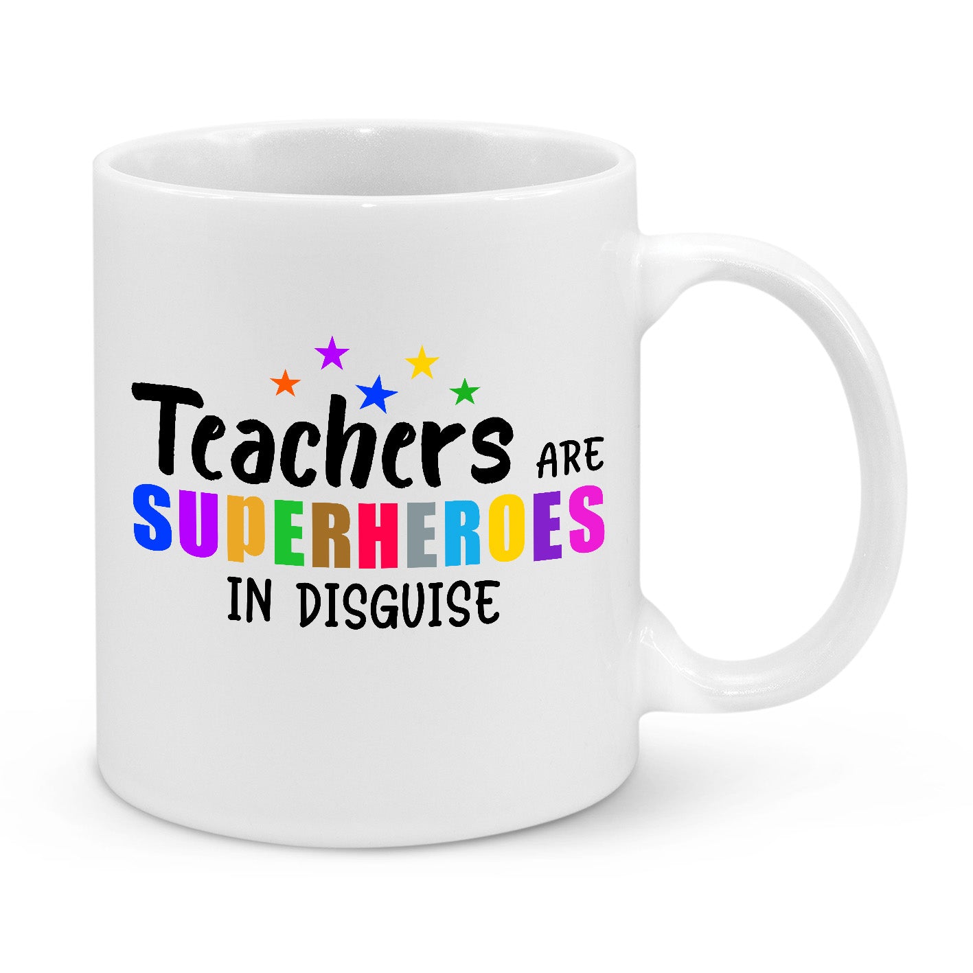 Teachers Are Superheroes In Disguise – Colourful Novelty Mug