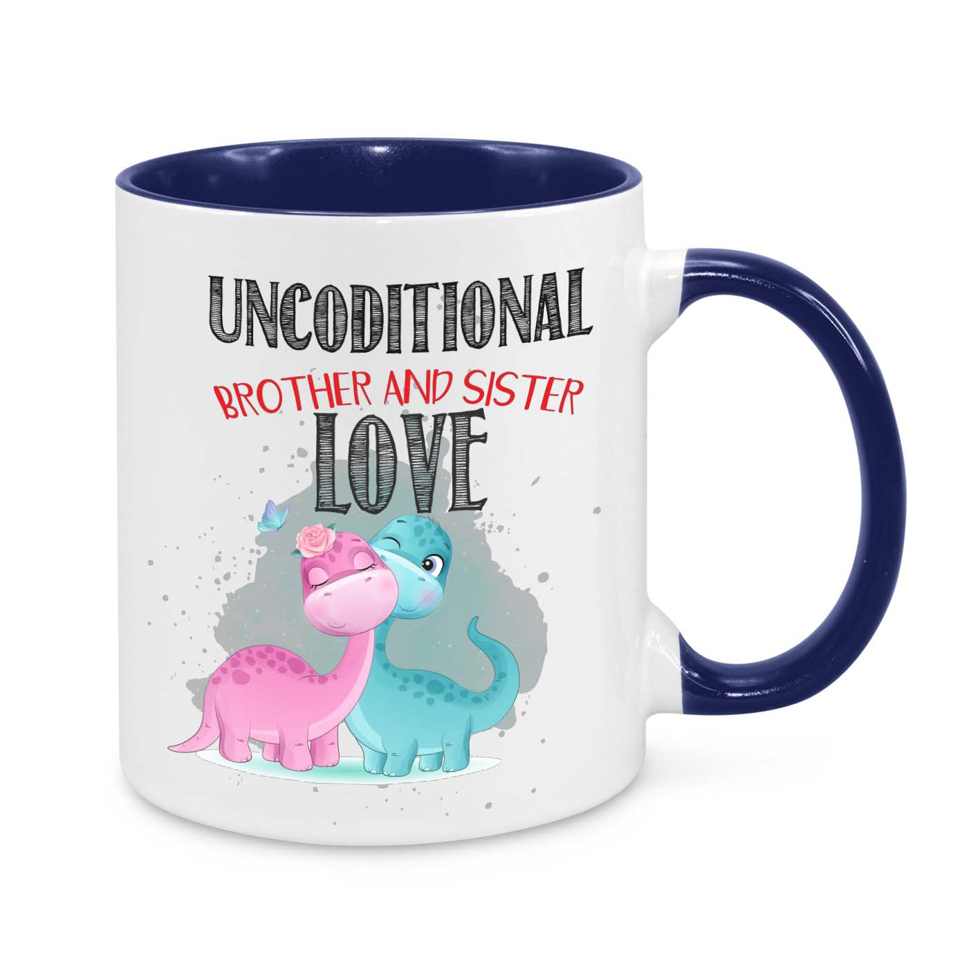Brother & Sister Love Mug – Cute Dinosaur Sibling Gift | Unbreakable Bond Coffee Cup