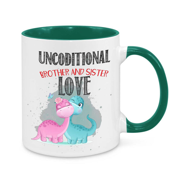 Brother & Sister Love Mug – Cute Dinosaur Sibling Gift | Unbreakable Bond Coffee Cup
