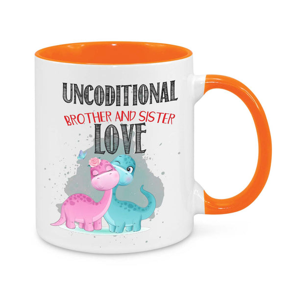 Brother & Sister Love Mug – Cute Dinosaur Sibling Gift | Unbreakable Bond Coffee Cup