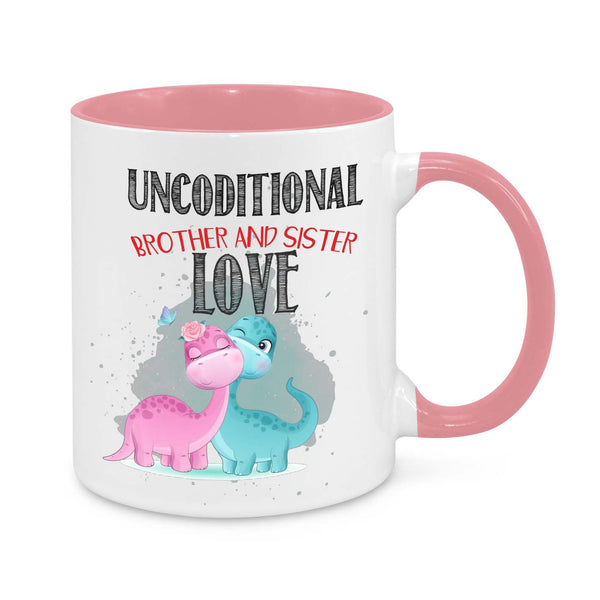 Brother & Sister Love Mug – Cute Dinosaur Sibling Gift | Unbreakable Bond Coffee Cup