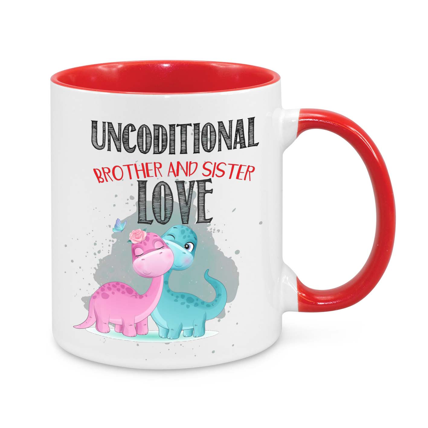 Brother & Sister Love Mug – Cute Dinosaur Sibling Gift | Unbreakable Bond Coffee Cup