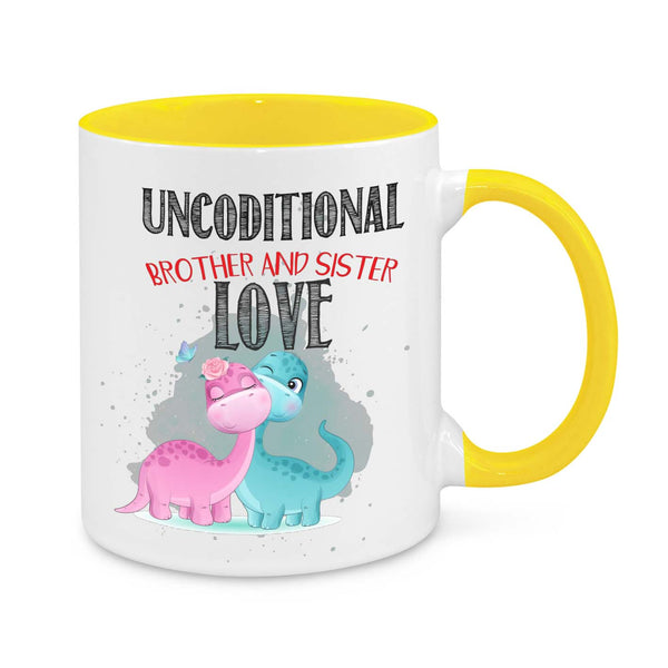 Brother & Sister Love Mug – Cute Dinosaur Sibling Gift | Unbreakable Bond Coffee Cup