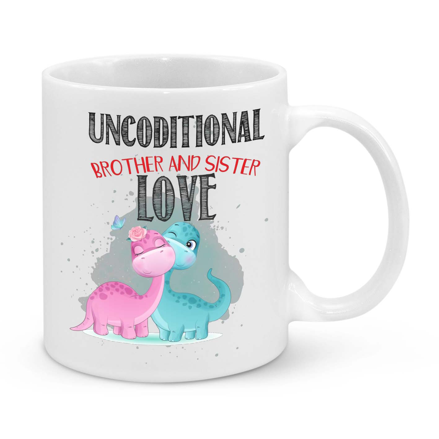 Brother & Sister Love Mug – Cute Dinosaur Sibling Gift | Unbreakable Bond Coffee Cup