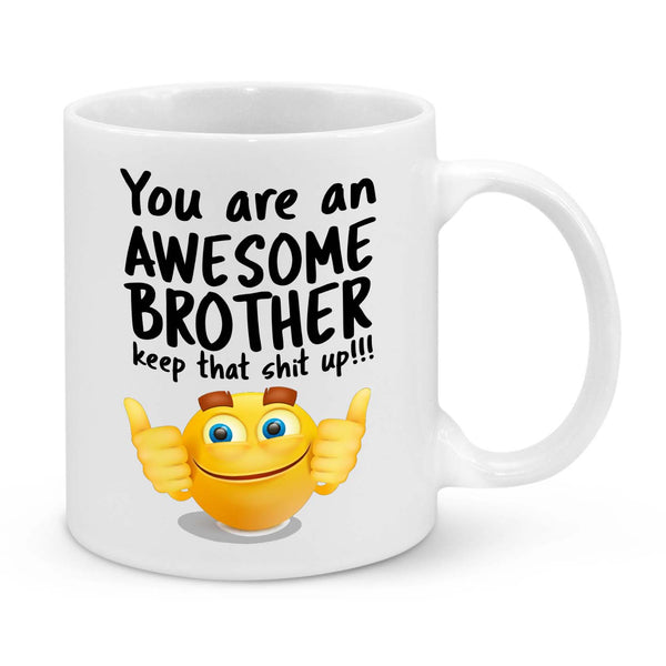 Awesome Brother Mug – Funny Coffee Cup for Brothers | Motivational & Encouraging Gift for Sibling, Birthday, Christmas, or Just Because