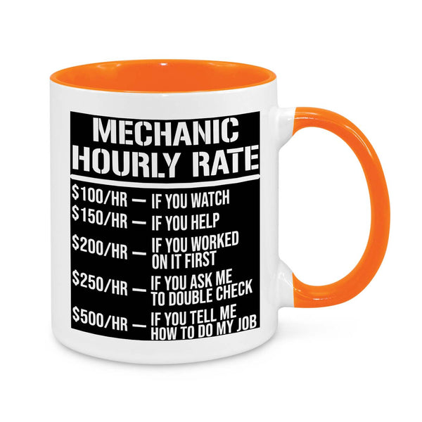 Labour Rates Mechanic Novelty Mug