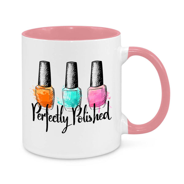 Perfectly Polished Mug – Cute Nail Polish Coffee Cup for Nail Technicians & Beauty Lovers