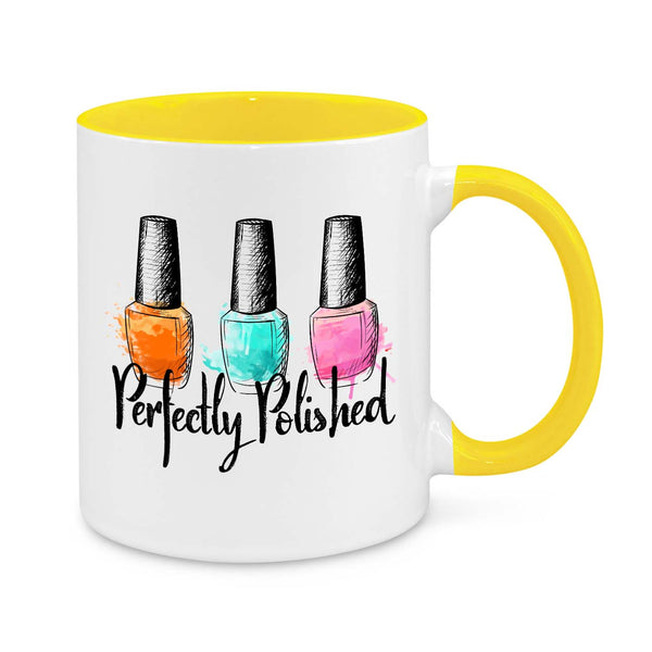 Perfectly Polished Mug – Cute Nail Polish Coffee Cup for Nail Technicians & Beauty Lovers