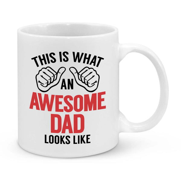 Awesome Dad Mug – Funny 11oz Coffee Cup Gift for Dads – Father’s Day, Birthday & Christmas Present