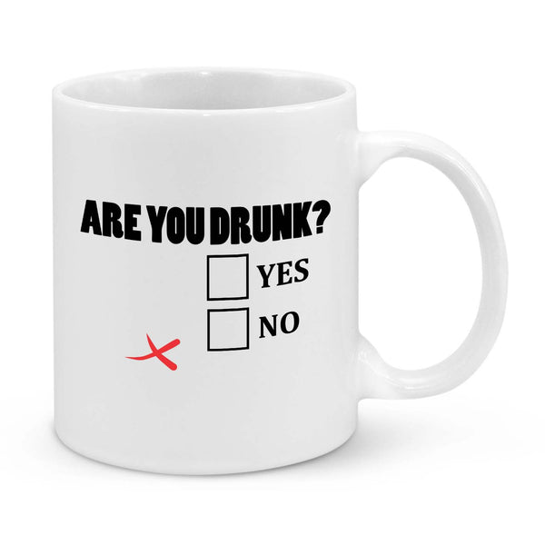 Funny Coffee Mug - "Are You Drunk?" Hilarious Drinking Gift for Friends & Coworkers