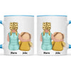 Personalised Child & Teddy Bear Mug – Customisable Character & Teddy