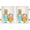 Personalised Child & Teddy Bear Mug – Customisable Character & Teddy