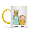 Personalised Child & Teddy Bear Mug – Customisable Character & Teddy