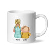 Personalised Child & Teddy Bear Mug – Customisable Character & Teddy