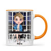 Personalised Business Woman Mug – Customisable Hair, Outfit & Name