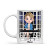 Personalised Business Woman Mug – Customisable Hair, Outfit & Name
