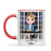 Personalised Business Woman Mug – Customisable Hair, Outfit & Name