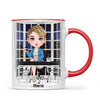 Personalised Business Woman Mug – Customisable Hair, Outfit & Name