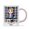 Personalised Business Woman Mug – Customisable Hair, Outfit & Name