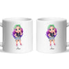 Personalised with Name, Create Your Own Girl Character Kids Mug – Customised Design with Hair, Outfit & Name – Available in 11oz, 6oz & Enamel Options