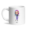 Personalised Girl Character Mug – Customisable Hair, Eyes, Outfit & Name
