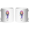 Personalised Girl Character Mug – Customisable Hair, Eyes, Outfit & Name